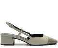 Sapatilha Slingback Salto Bloco Ponta Verniz Preta