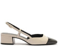 Sapatilha Slingback Salto Bloco Ponta Verniz Preta
