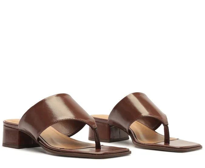 Sandália Mule Gaspéa Regular Marrom